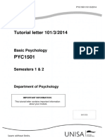 Tutorial Letter 101/3/2014: Basic Psychology