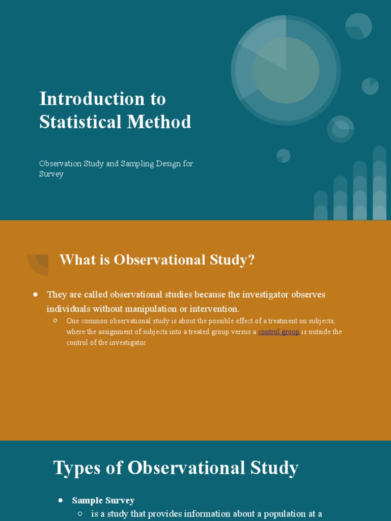 Observational Study and Sampling Design Guide | PDF | Sampling ...