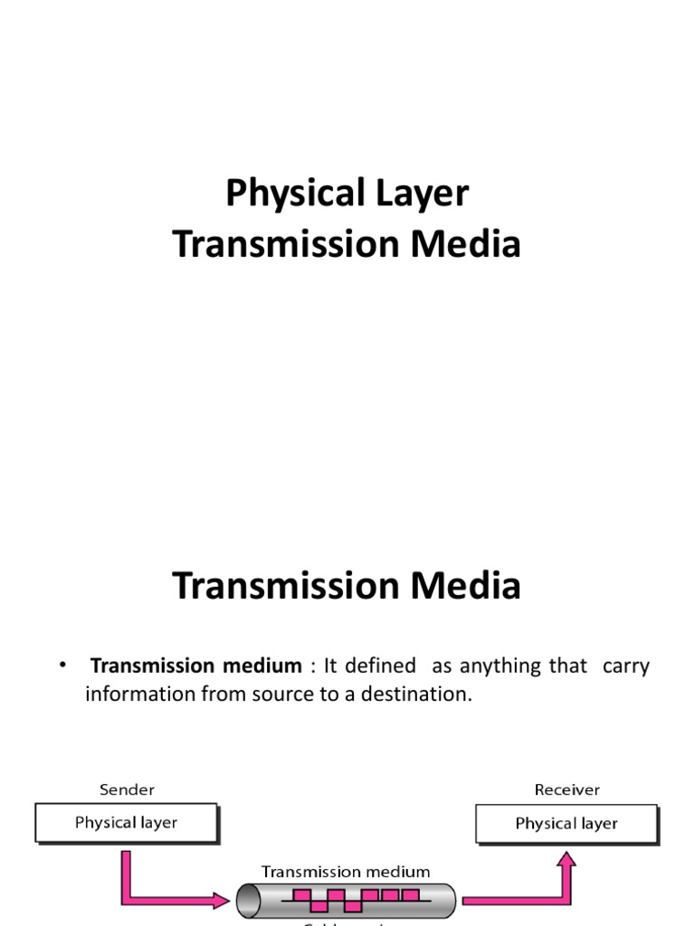 Physical Layer PDF Transmission Medium Radio