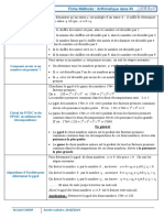 Fiche Méthode: Arithmetique Dans IN: Est Premier Ou Non, On Suit Les Étapes Suivantes