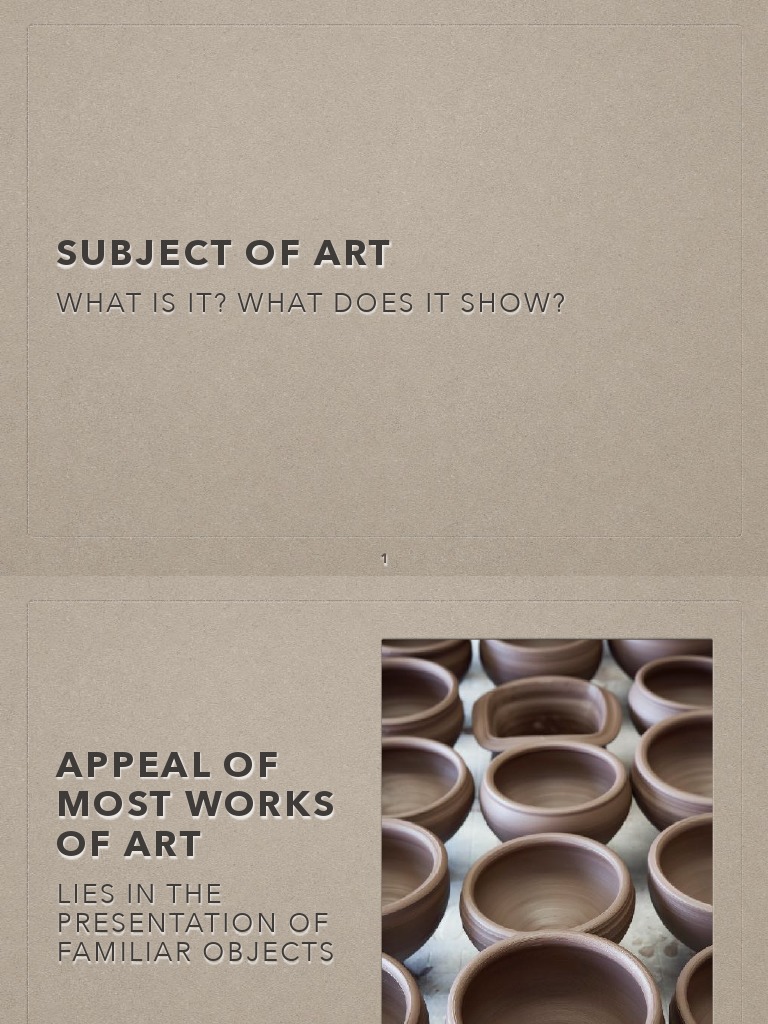 Understanding Subjects in Art | PDF | Still Life | Visual Arts