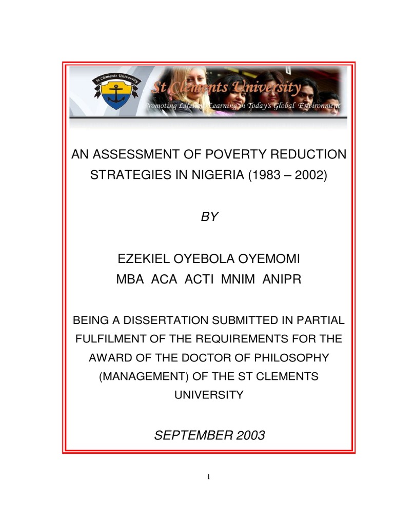 Poverty Reduction Strategies in Nigeria | PDF | Poverty | Poverty ...