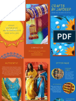 Colorful Pattern Indian Handicrafts Brochure