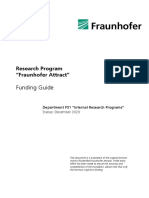Funding Guide: Research Program "Fraunhofer Attract"