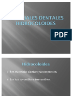 Materiales Dentales Hidrocoloides