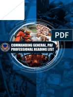 Paf Commanding General Professional Reading List
