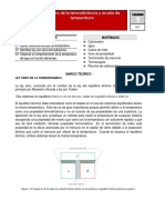 Ley Cero de La Termodinámica y Escalas de Temperatura: Laboratorio