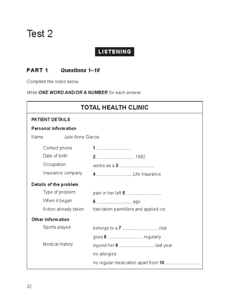 IELTS 14 Listening Test 2 P1 | PDF | Self-Improvement