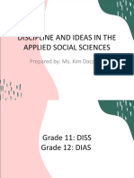 Discipline and Ideas in The Applied Social Sciences: Prepared By: Ms. Kim Dacpano