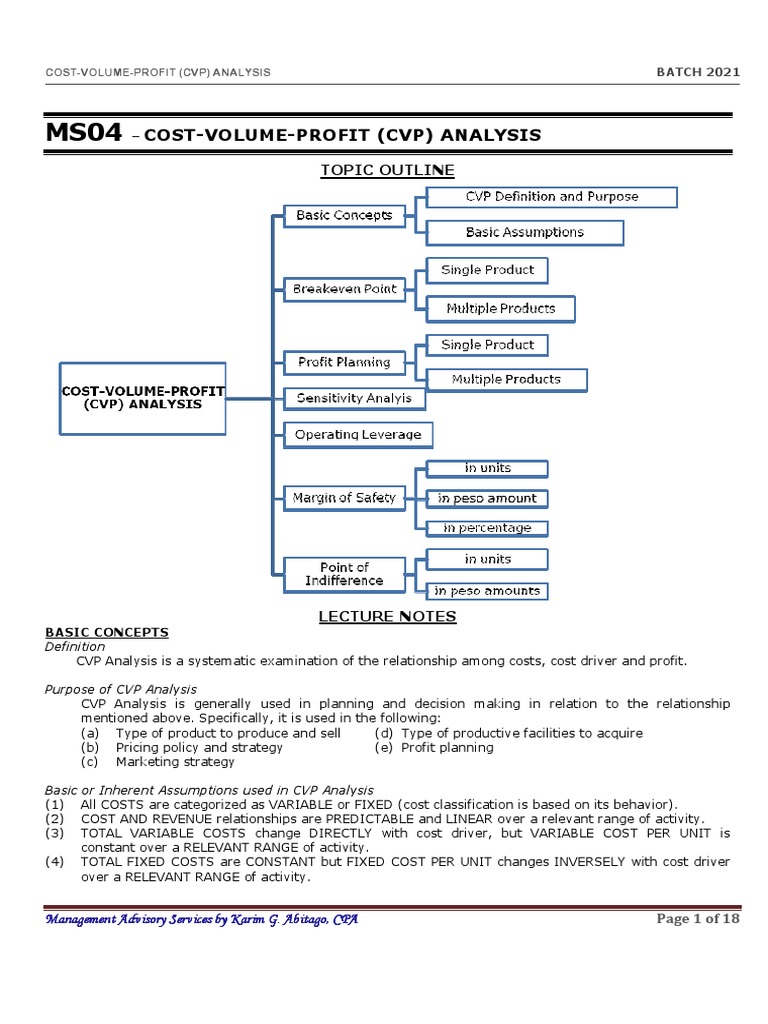 CVP Analysis for Profit Planning | PDF | Pricing | Income Statement
