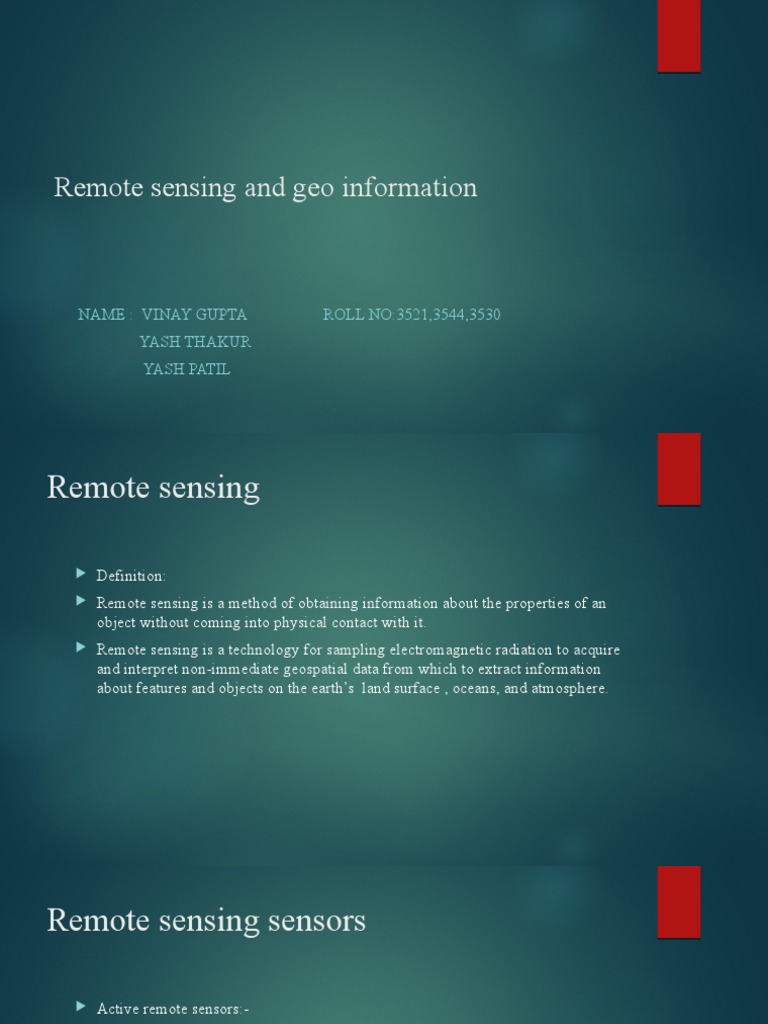 Remote Sensing and GIS Overview | PDF | Geographic Information System ...