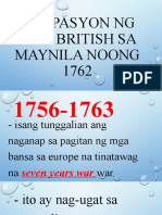 Okupasyon NG Mga British Sa Maynila