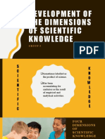 Bio and Chem Development of The Dimensions of Scientific Knowledge