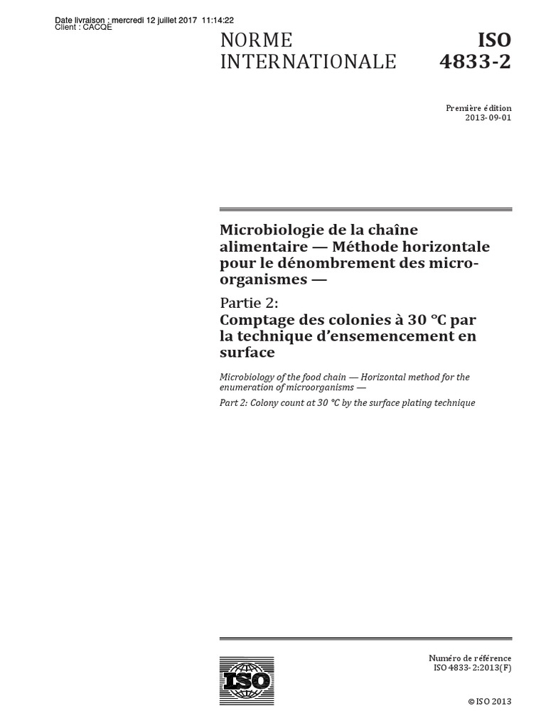 Iso - 4833-2 - 2013 Na 15530 | PDF | Organisation internationale de ...