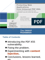 Protecting Web Applications From Universal PDF XSS:: The Owasp Foundation