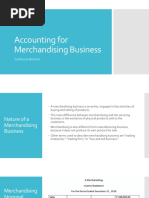 Accounting For Merchandising Business