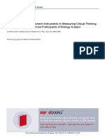 Development of Assessment Instruments in Measuring