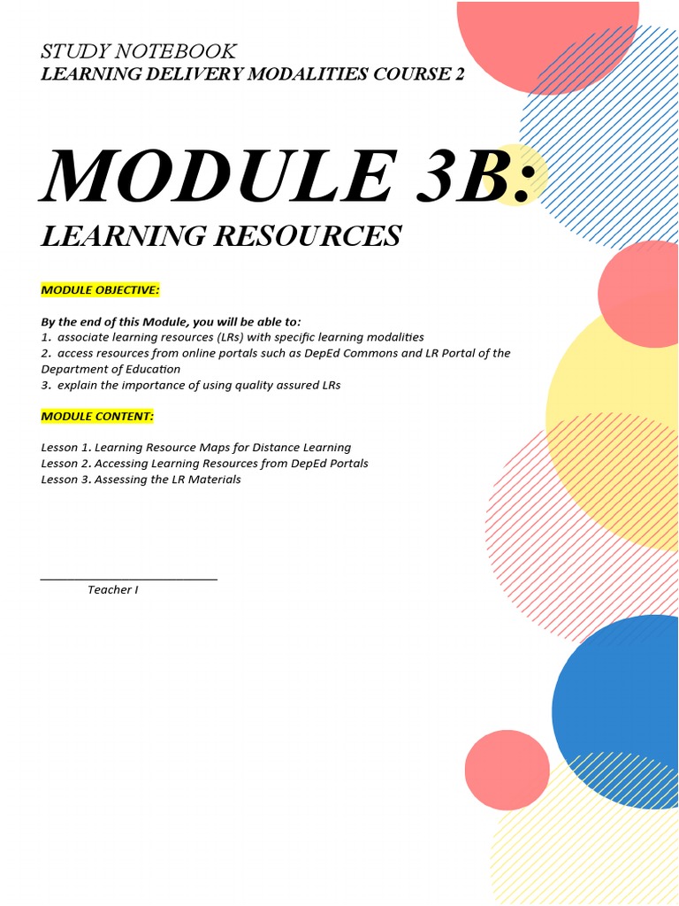 Maximizing Learning Resources for Distance Learning A Study of DepEd's