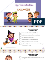 Comprension Lectora Halloween PDF