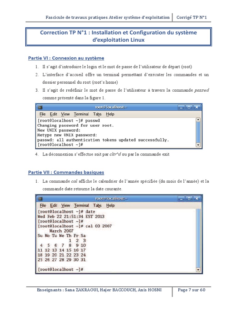 Guide de correction TP Linux | PDF