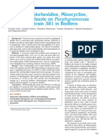 Effects of Chlorhexidine, Minocycline, and Metronidazole On Porphyromonas