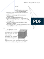 S2S - Problèmes Orthogonalité Dans L'espace