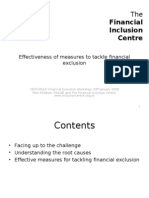Financial Inclusion Centre: Effectiveness of Measures To Tackle Financial Exclusion