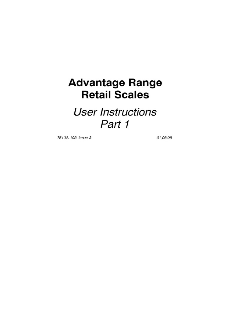 Avery Berkel Scale Manual A215 | PDF | Naval Aviation | Aircraft