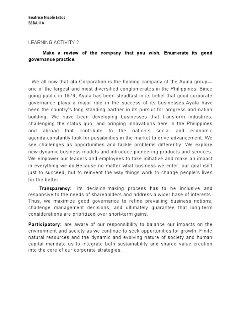 Learning Activity 2 | PDF
