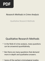 Research Methods in Crime Analysis