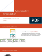 Theories of Administrative Organization