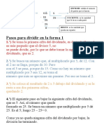 Pasos para Dividir en La Forma 1