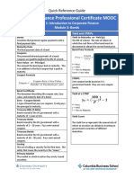 Corporate Finance Professional Certificate MOOC: Quick Reference Guide