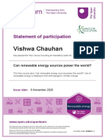 Renewable Energy Course Completion