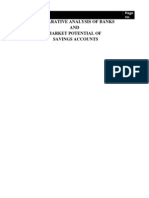 Comparative Analysis of Banks AND Market Potential of Savings Accounts