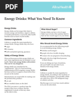 Energy Drinks: What You Need To Know