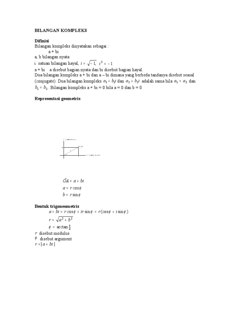 Contoh Soal Dan Pembahasan Bilangan Kompleks Pdf Contoh