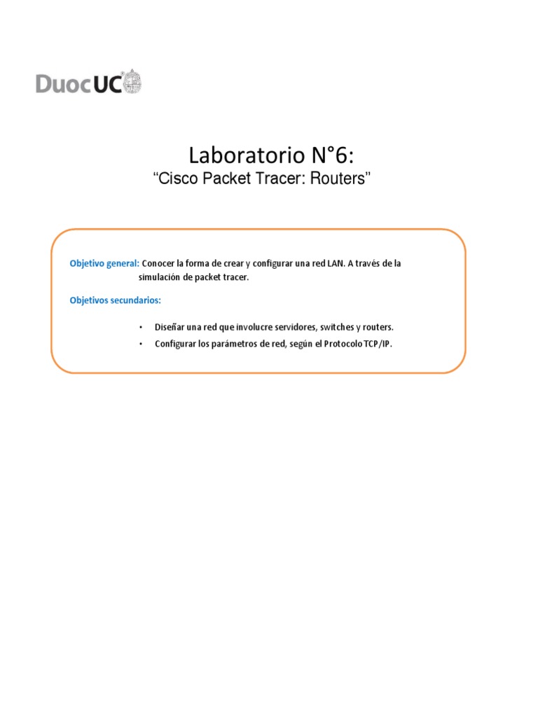 Configuración de Red LAN en Packet Tracer | PDF | Enrutador ...