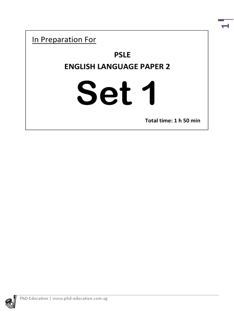 PSLE English Sample Questions | PDF | Scuba Diving | Phobia