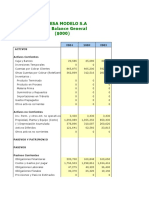 Balance General y Estados Financieros Empresa Modelo S.A 2004-2002
