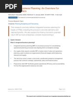 Integrated Business Planning: An Overview For Finance Leaders