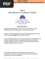 Unit I - Introduction To Technical Textiles