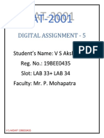 Digital Assignment - 5: V S Akshit 19bee0435