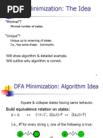 DFA Minimization: The Idea: "Minimal"?