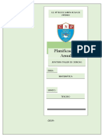 PLANIFICACIÓN ANUAL 2019-Matemática 3°