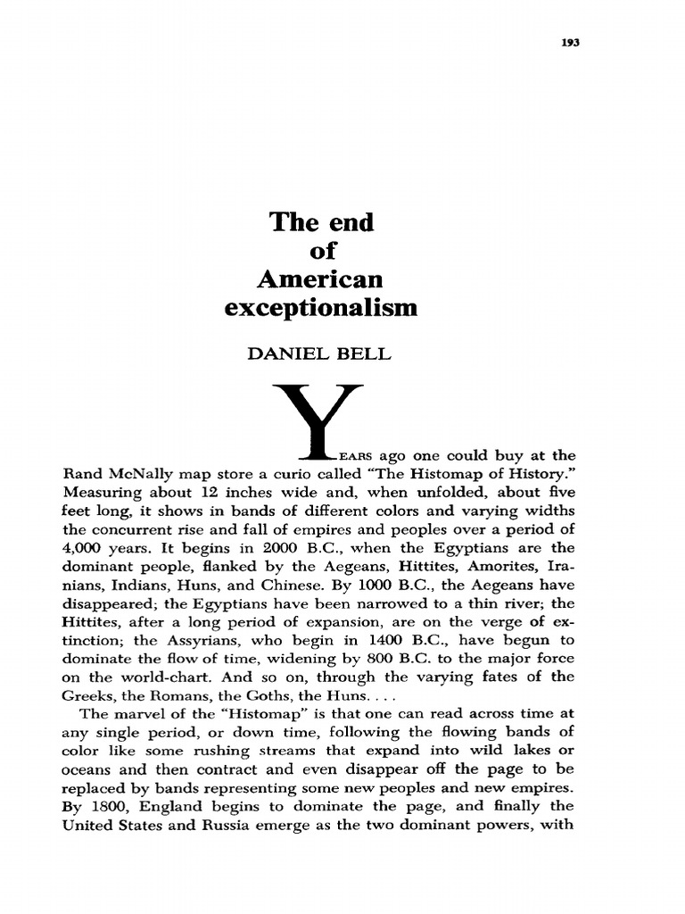 End of American Exceptionalism PDF Socialism Imperialism