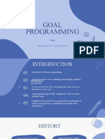 Goal Programming GRP No 3