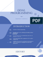Goal Programming Techniques for Solving Multi-Objective Problems