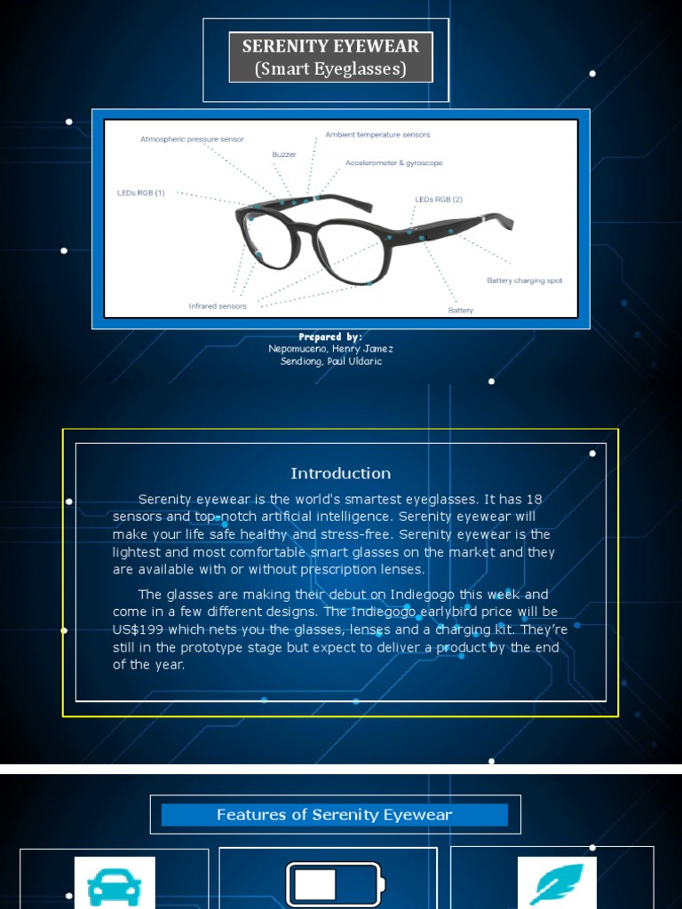 SERENITYEYEWEAR Wearable Tech PDF Glasses Wearable Technology