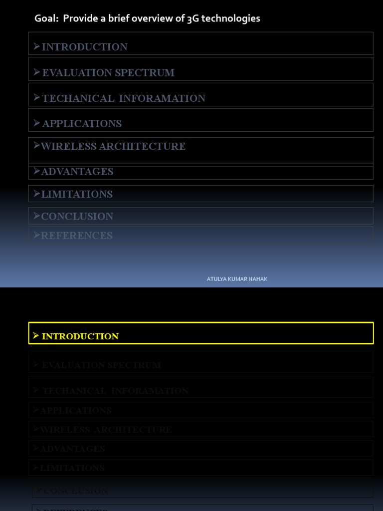 Introduction: Goal: Provide A Brief Overview of 3G Technologies | PDF ...